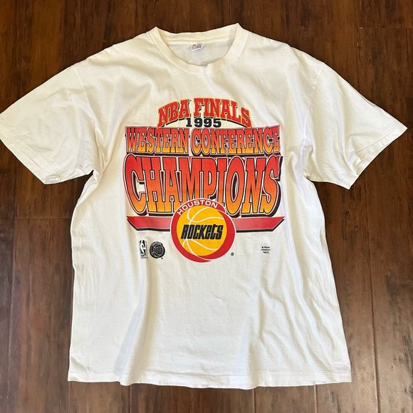 Vintage 90s DELTA 1995 NBA Finals Champions Houston Rockets Single Stitch